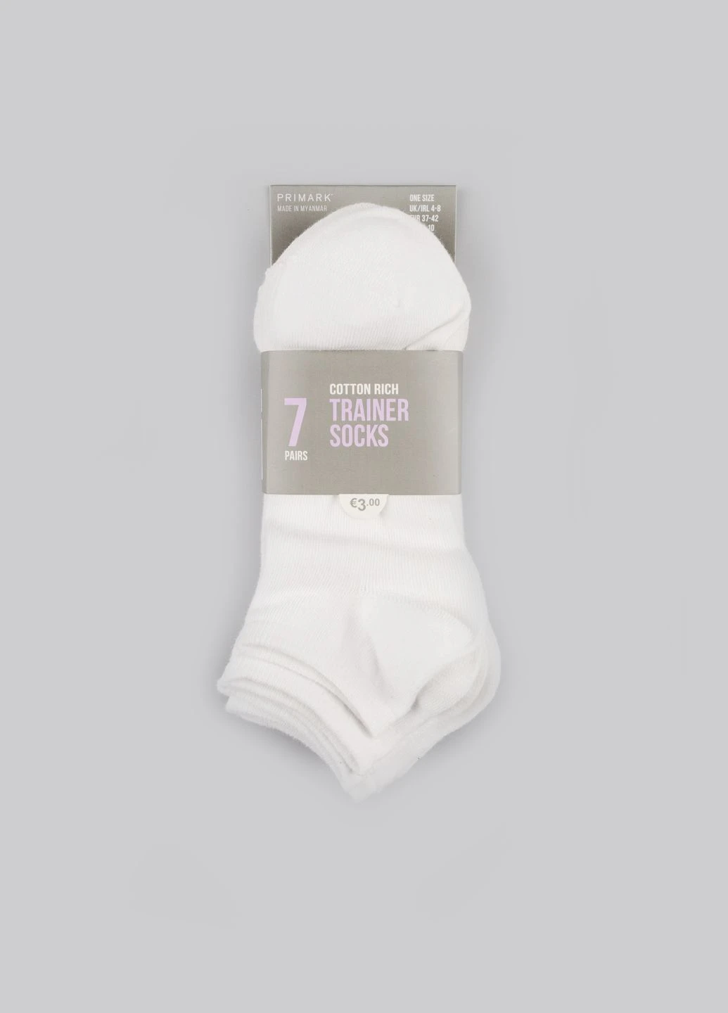Белые носки 7 пар Primark однотонные (250611400)