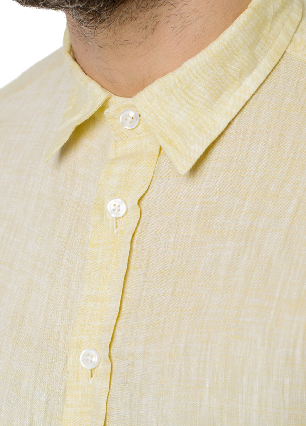 Желтая кэжуал рубашка Gregory Arber с длинным рукавом