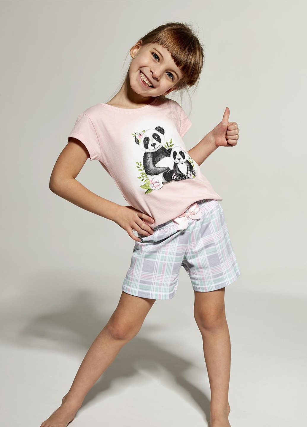 Светло-розовая всесезон пижама для девочек-подростков 92 panda 788-22 Cornette