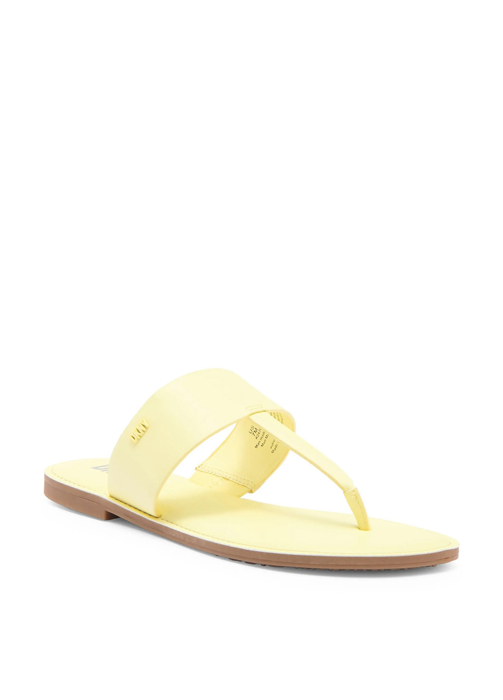 Желтые пляжные, кэжуал вьетнамки DKNY с логотипом