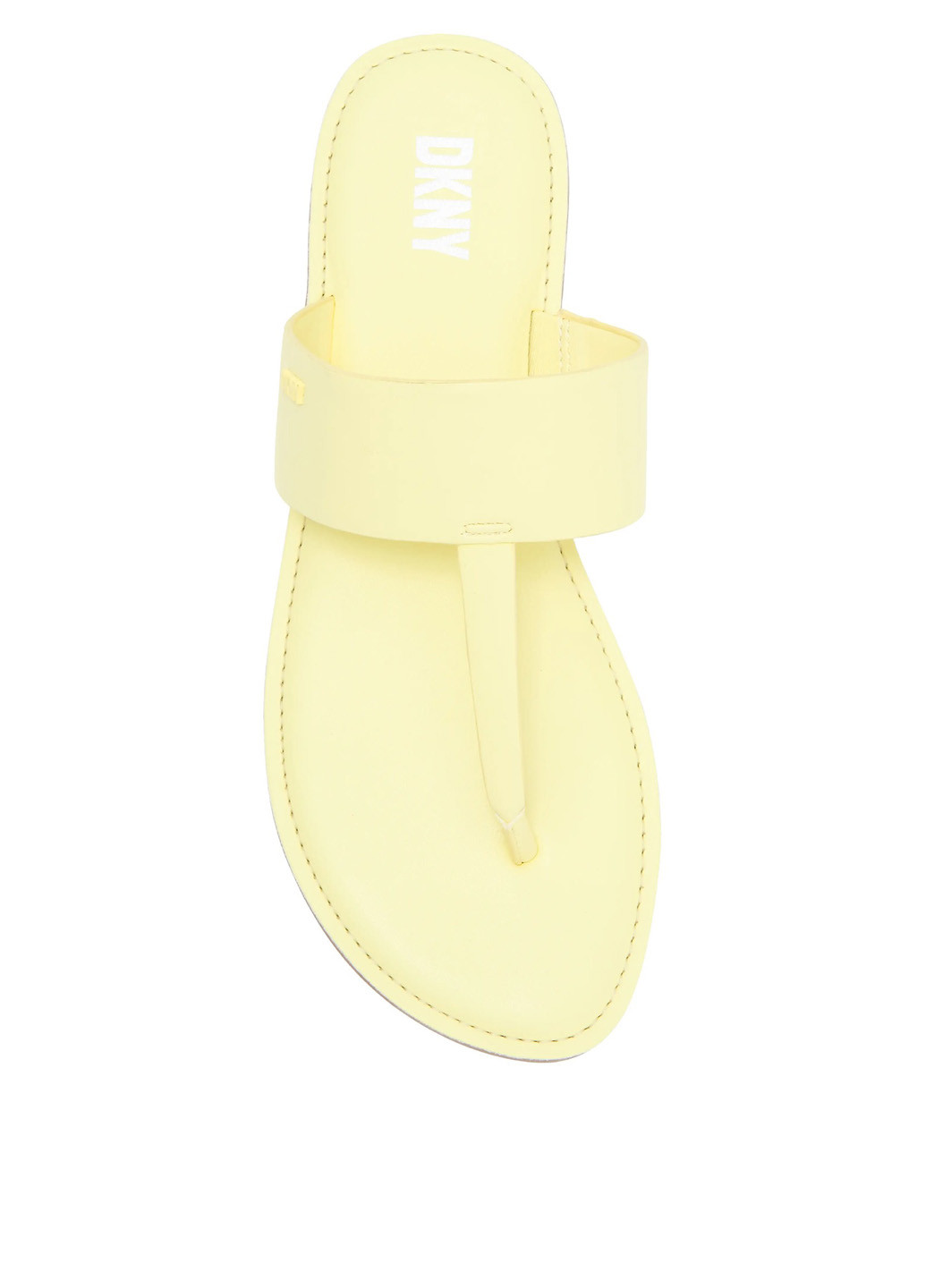 Желтые пляжные, кэжуал вьетнамки DKNY с логотипом