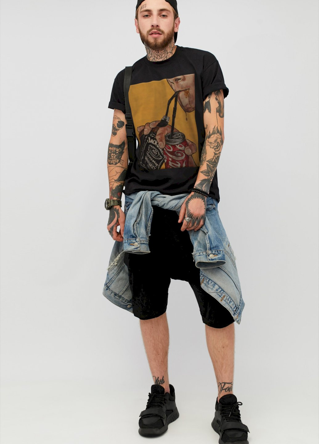 Черная футболка мужская YAPPI