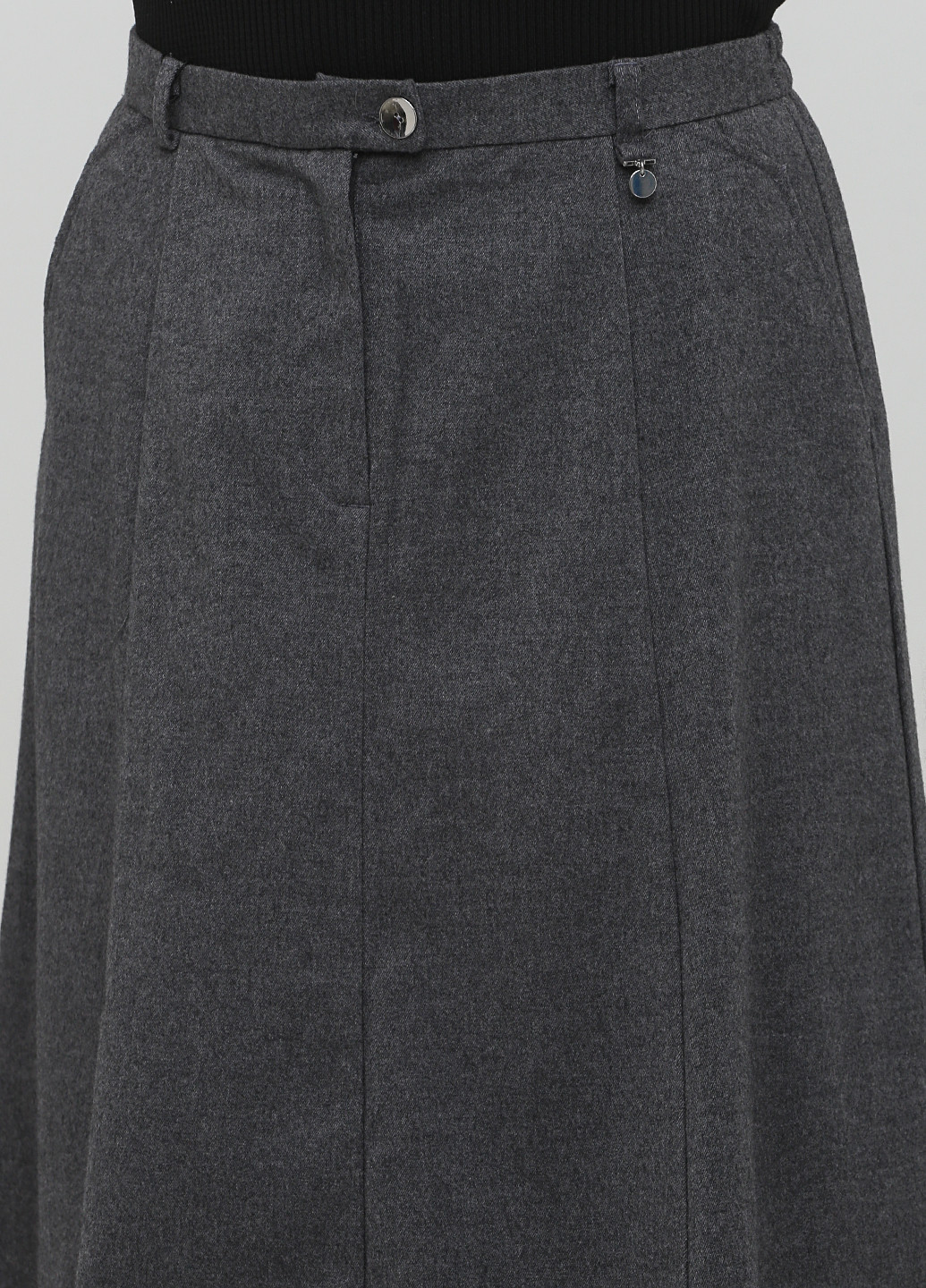Темно-серая кэжуал меланж юбка Heine клешированная
