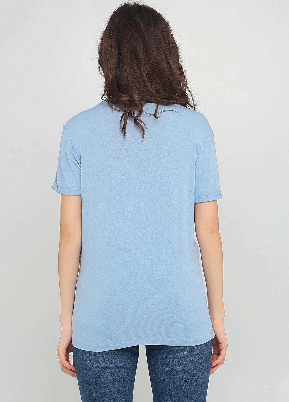 Блакитна літня футболка Asos