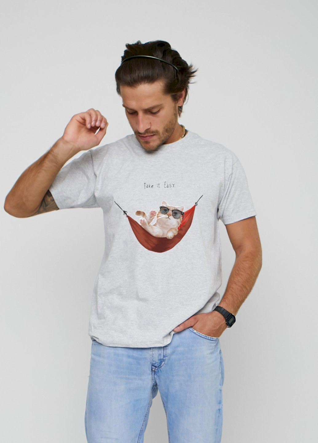 Сіра футболка чоловіча YAPPI