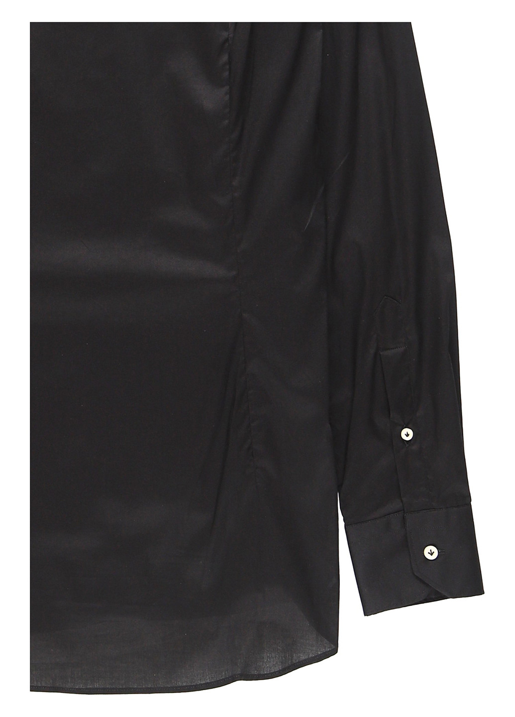 Черная классическая, кэжуал рубашка однотонная Nazarenogabrielli