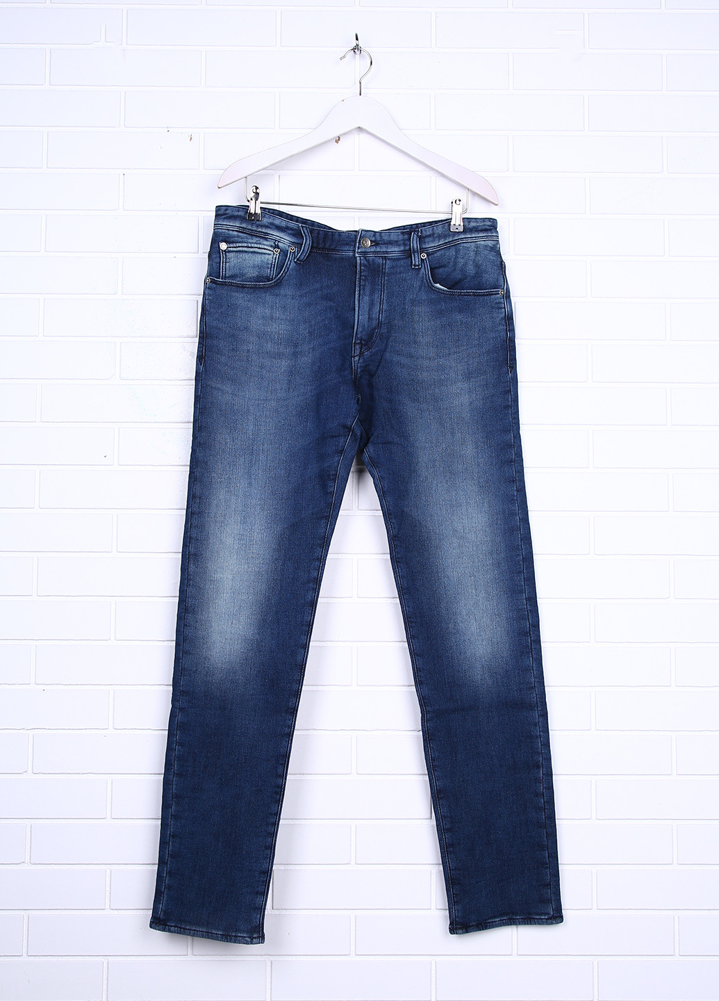 Синие демисезонные прямые джинсы Geox