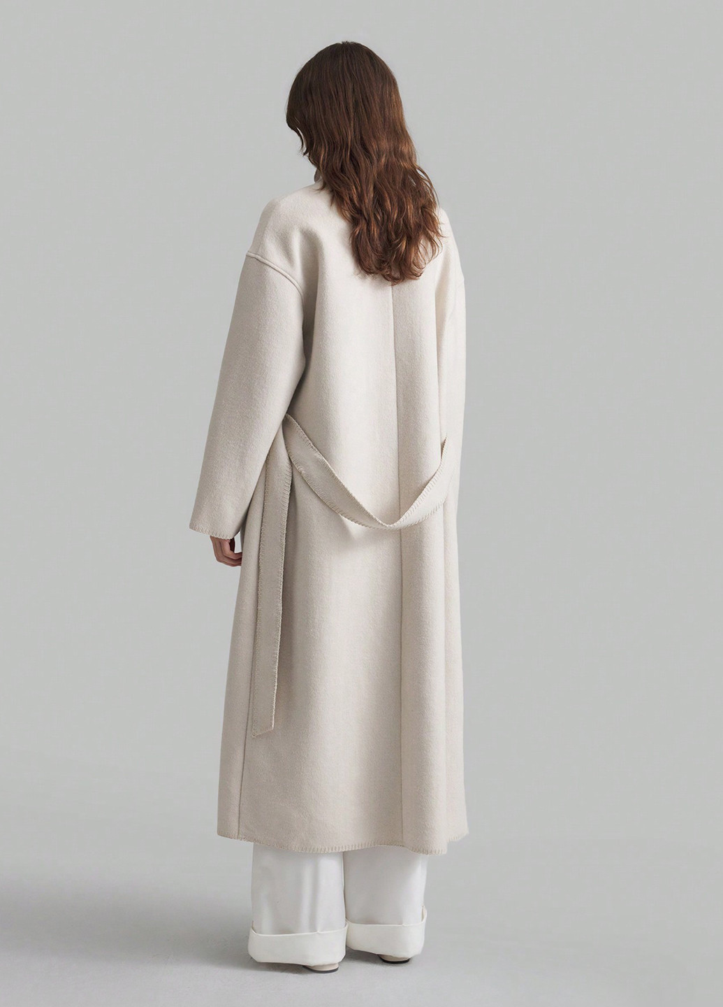 Айворі демісезонне Пальто SHEIN