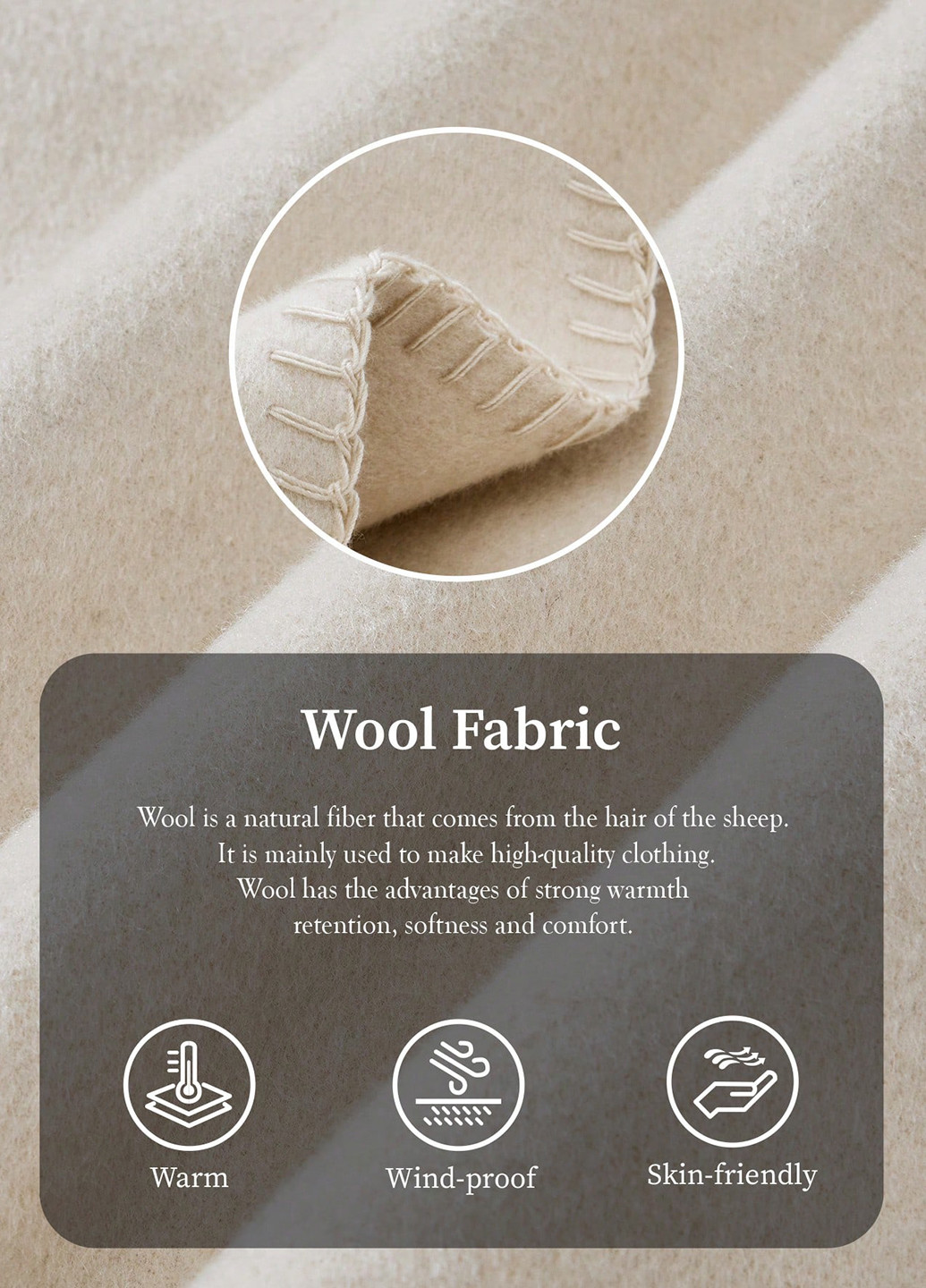 Айворі демісезонне Пальто SHEIN