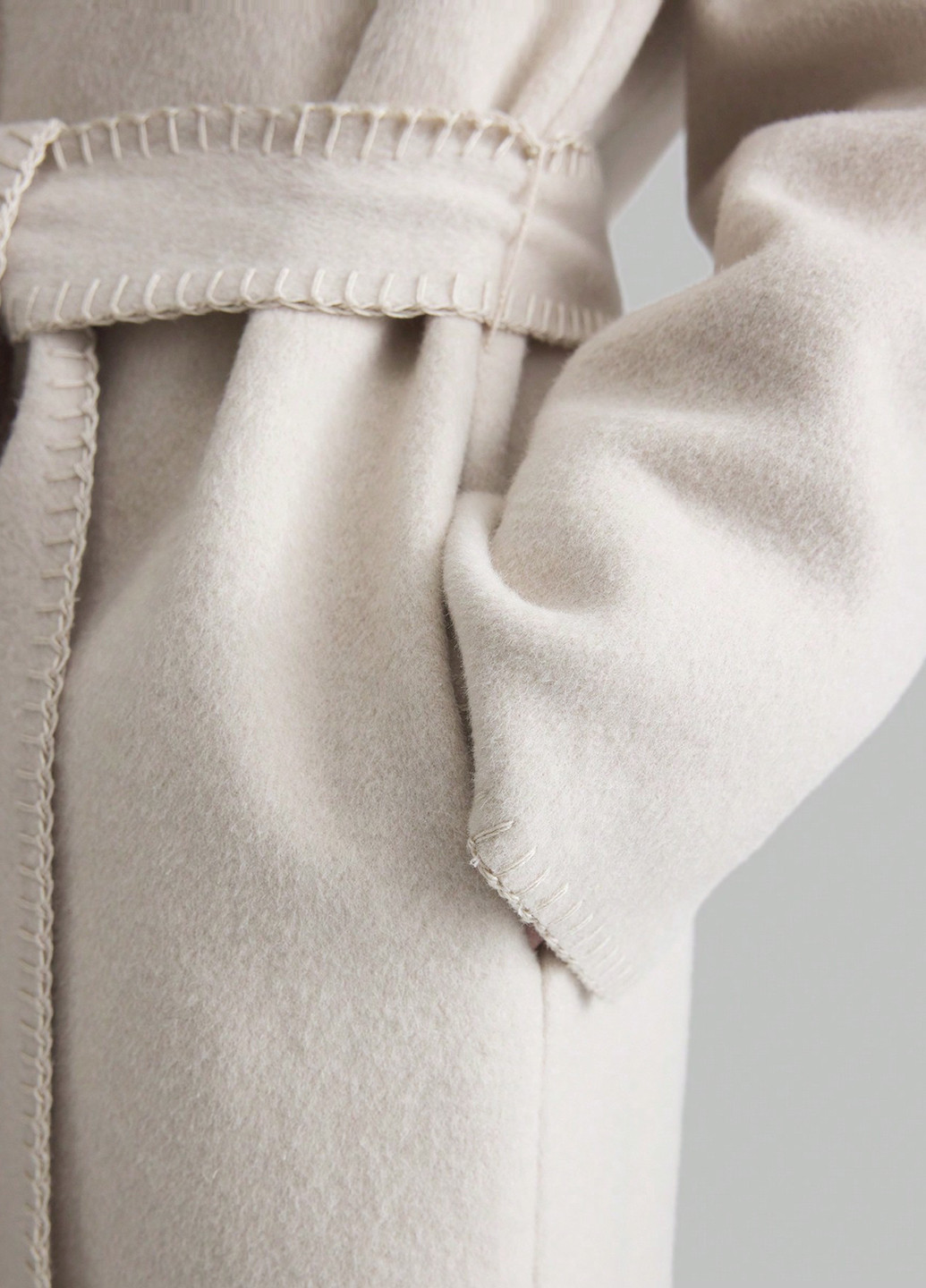 Айворі демісезонне Пальто SHEIN