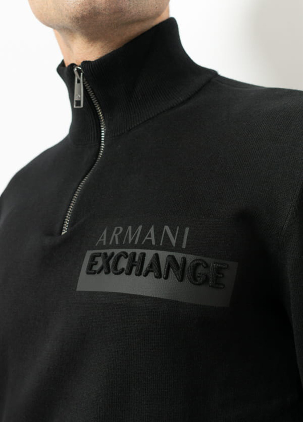 Чорний демісезонний светр джемпер Armani Exchange