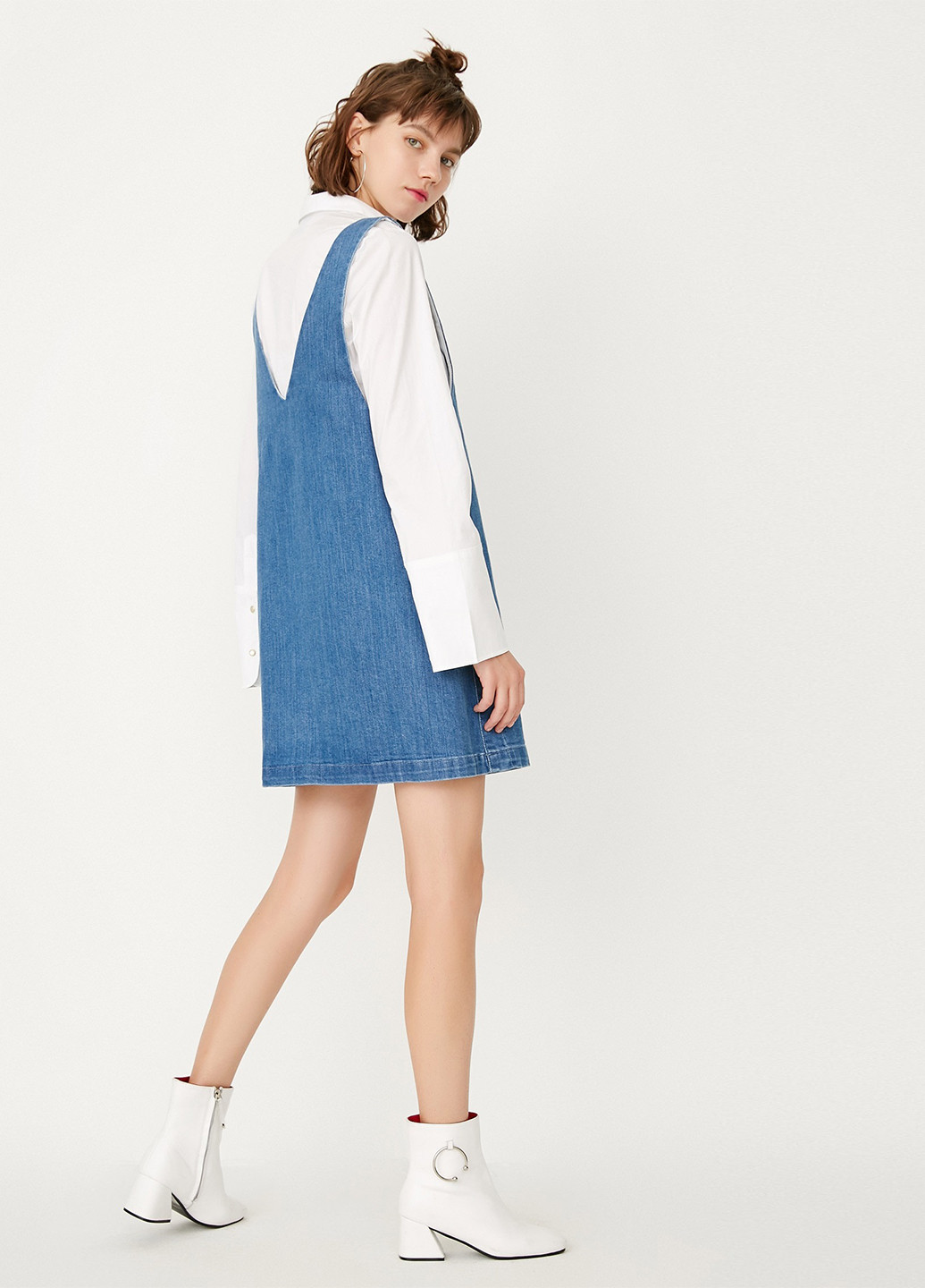 Комбинированный демисезонный комплект (блуза, сарафан) Only