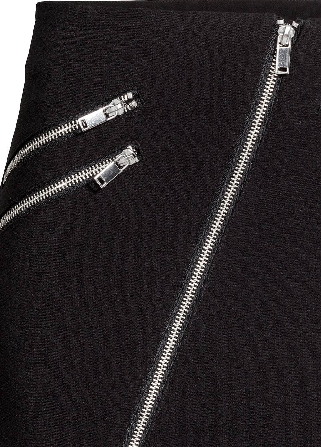 Черная кэжуал однотонная юбка H&M мини