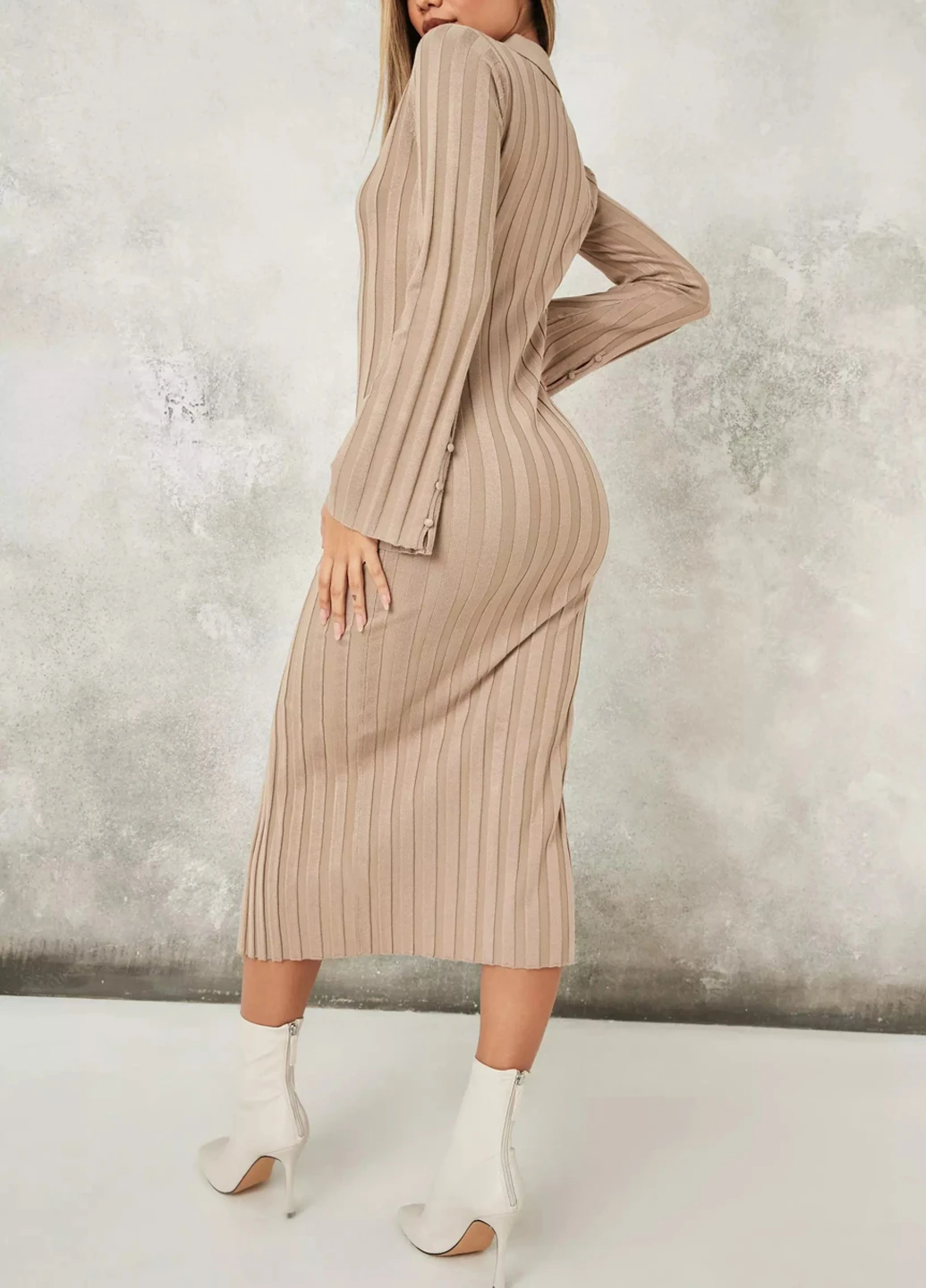 Бежева кежуал плаття, сукня Missguided однотонна