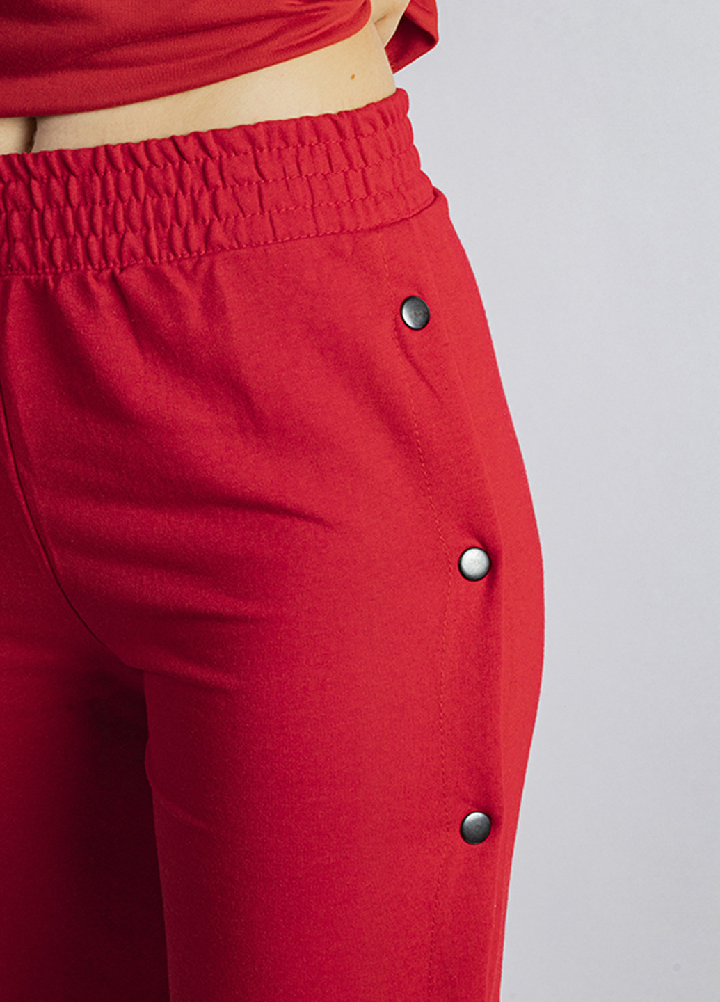 Красные кэжуал демисезонные прямые брюки Time of Style