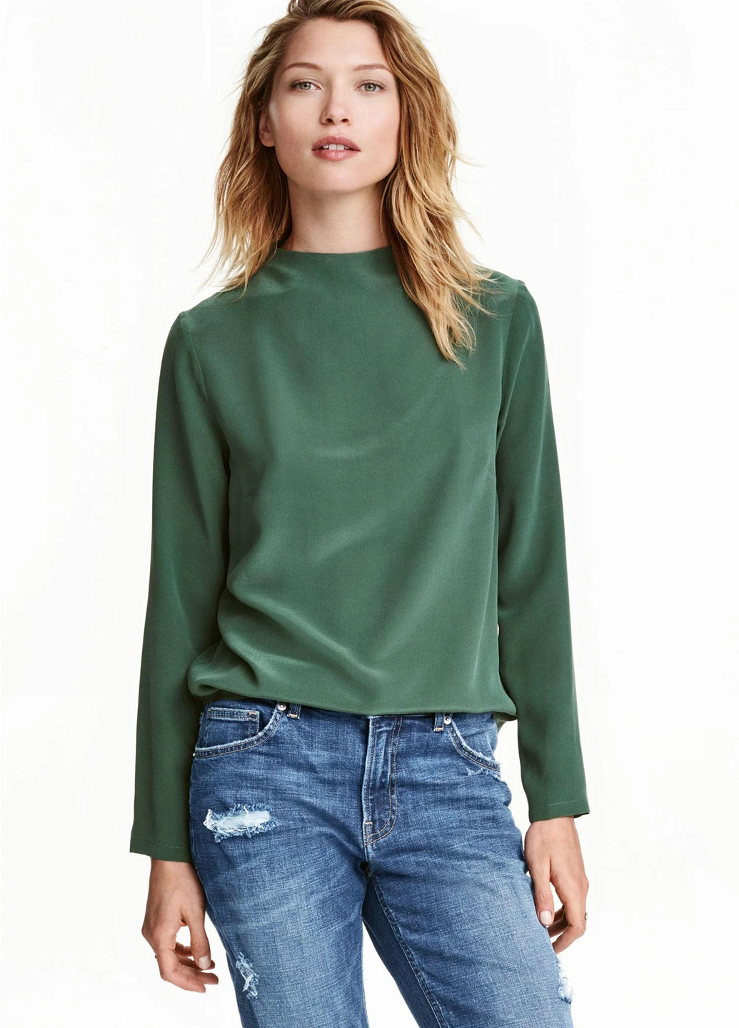 Зелена блуза H&M