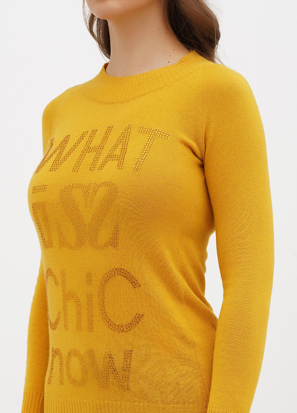 Гірчичний демісезонний светр Sassofono