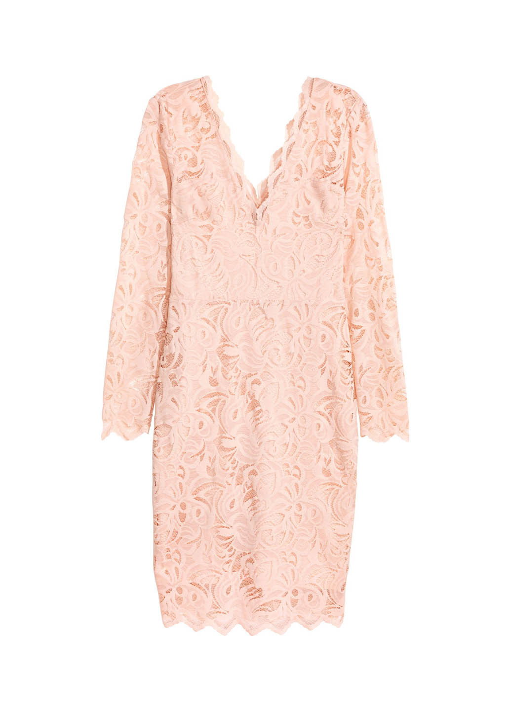 Светло-розовое кэжуал платье бандажное H&M однотонное