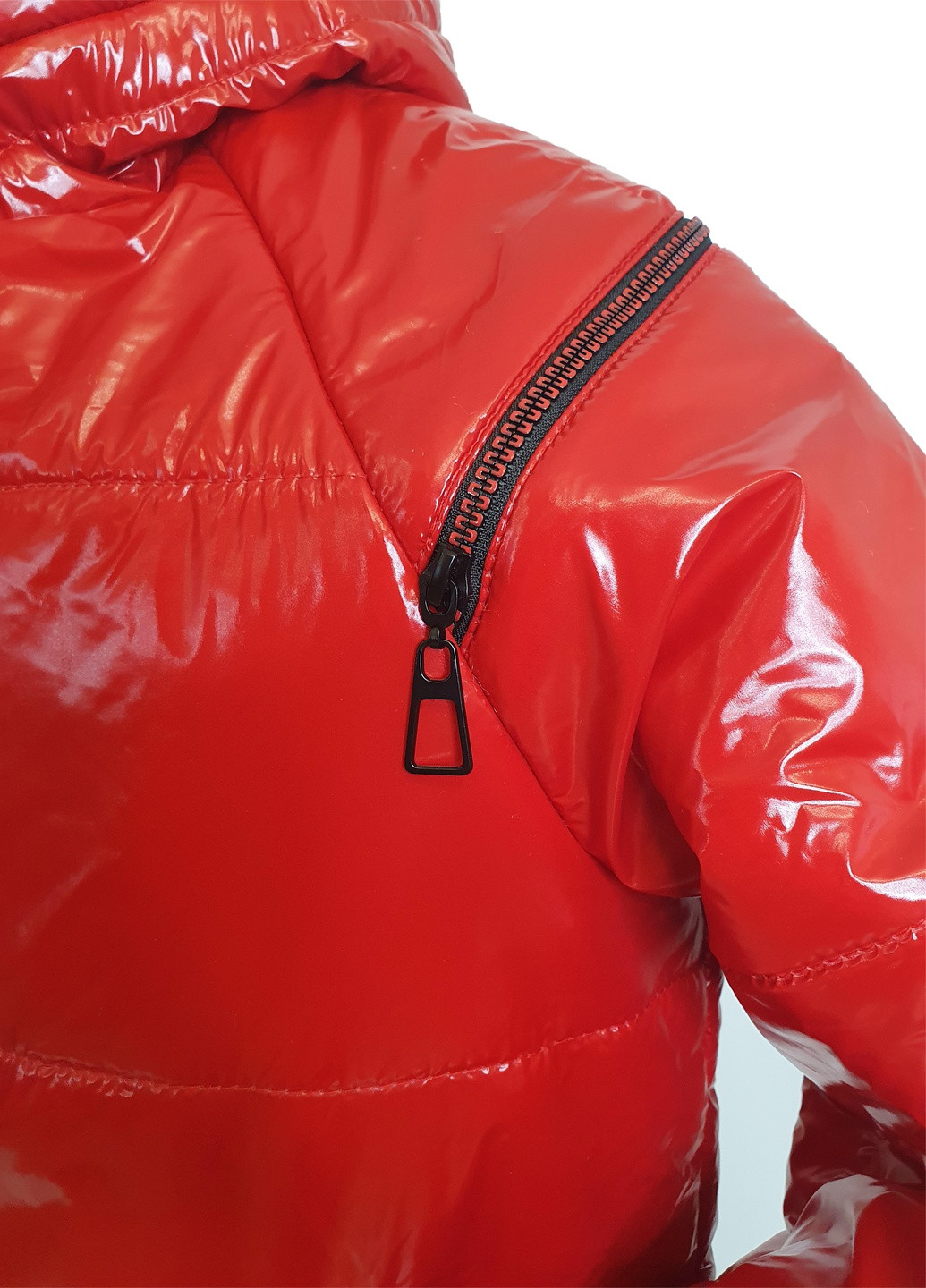 Яскраво-червона демісезонна куртка No Brand Змейка Д