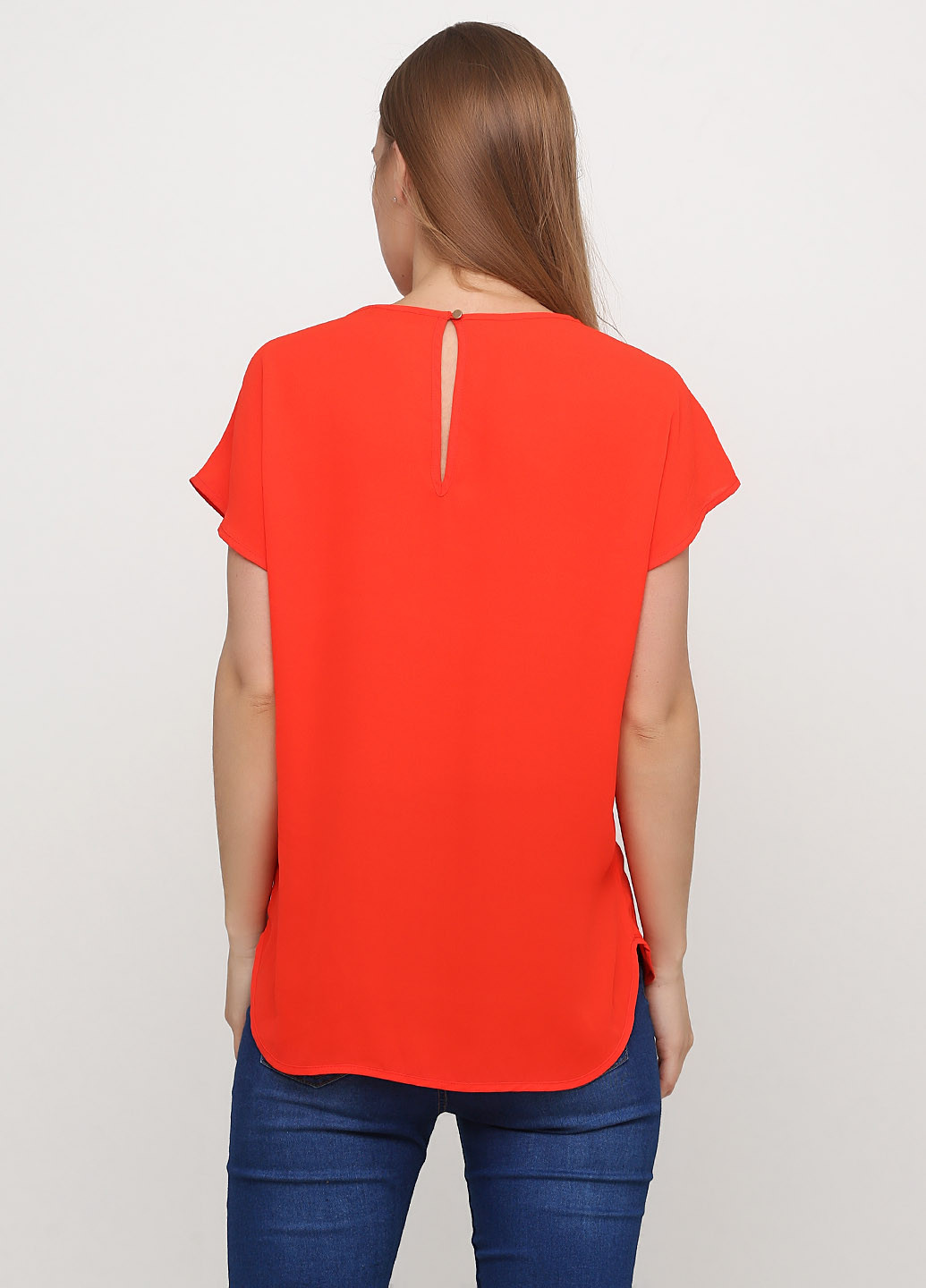 Оранжево-красная летняя блуза Incity