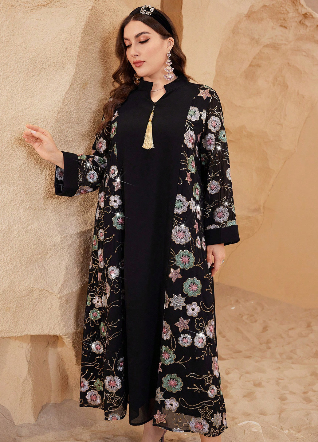 Чорна кежуал сукня а-силует SHEIN однотонна