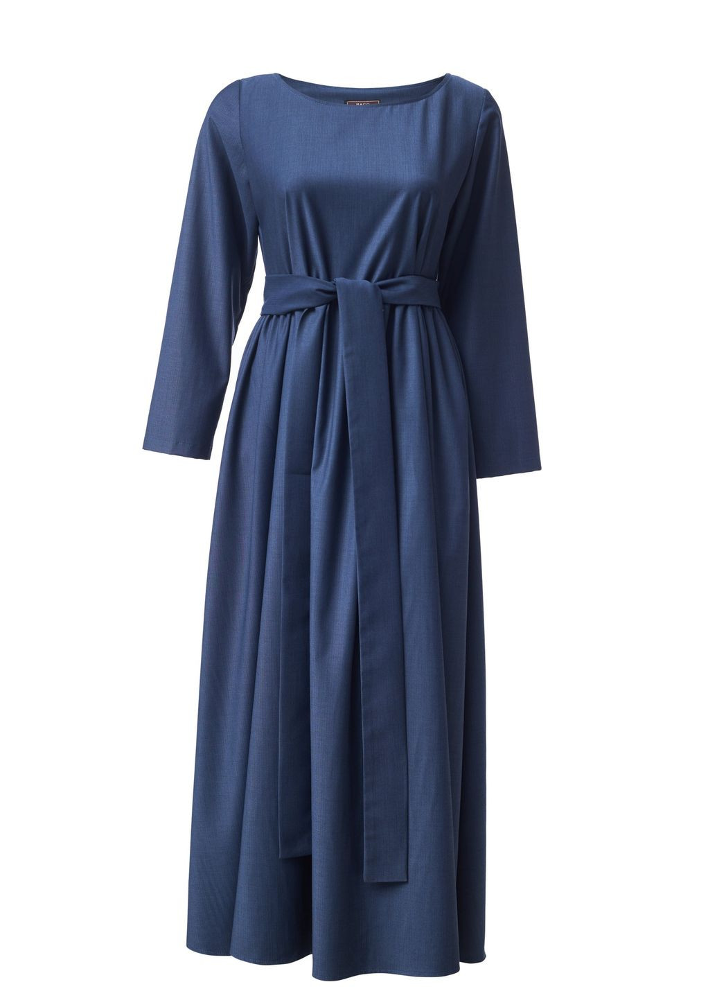 Синее кэжуал платье MaCo exclusive однотонное