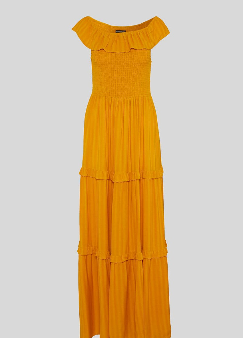 Оранжевое кэжуал платье C&A однотонное