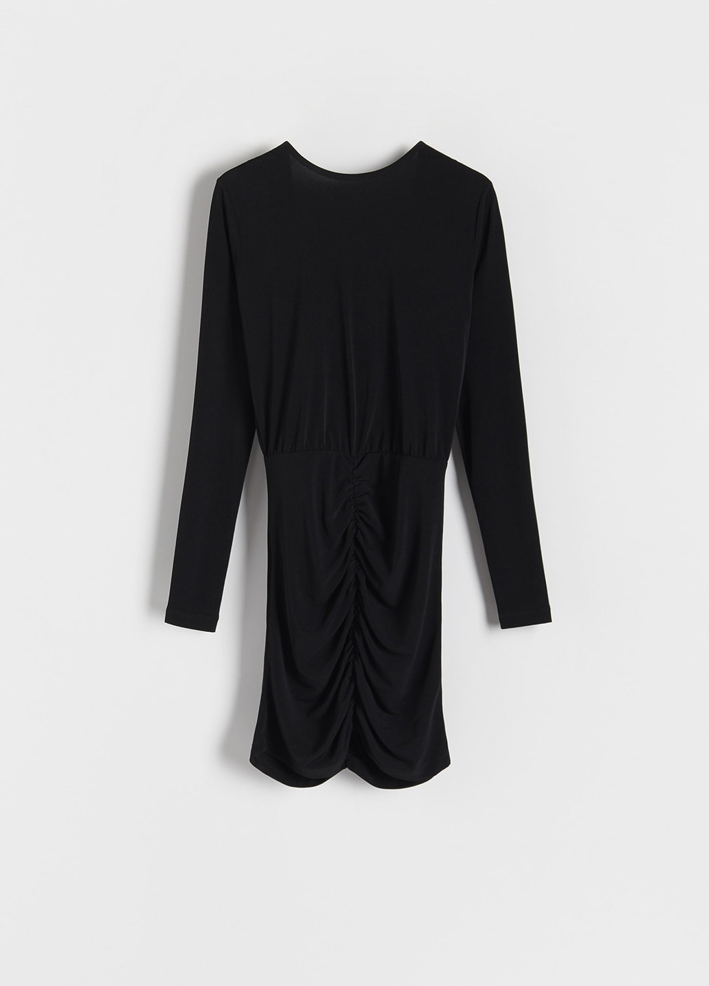 Черное кэжуал платье с открытой спиной Reserved однотонное