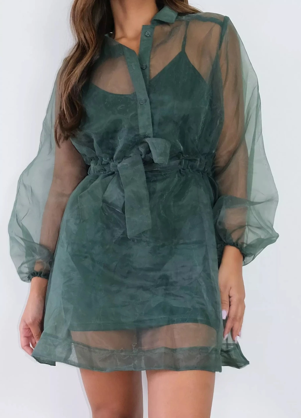 Зелена кежуал сукня Missguided однотонна