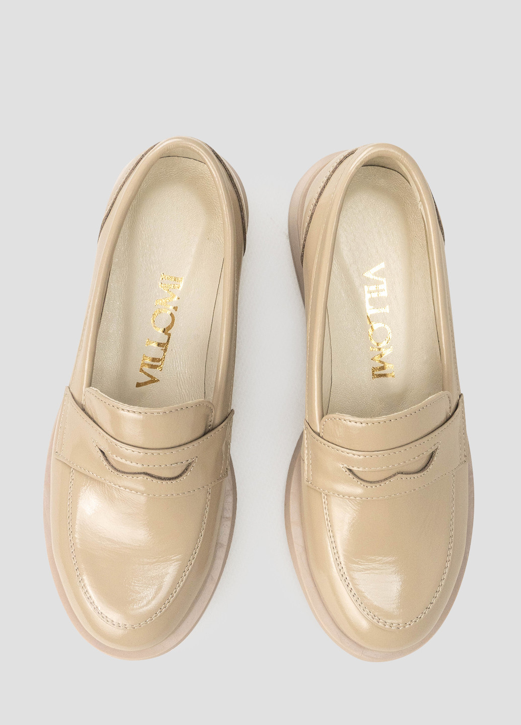 vm villomi Туфли лоферы бежевый з натуральная кожа, — демисезон (289478054)