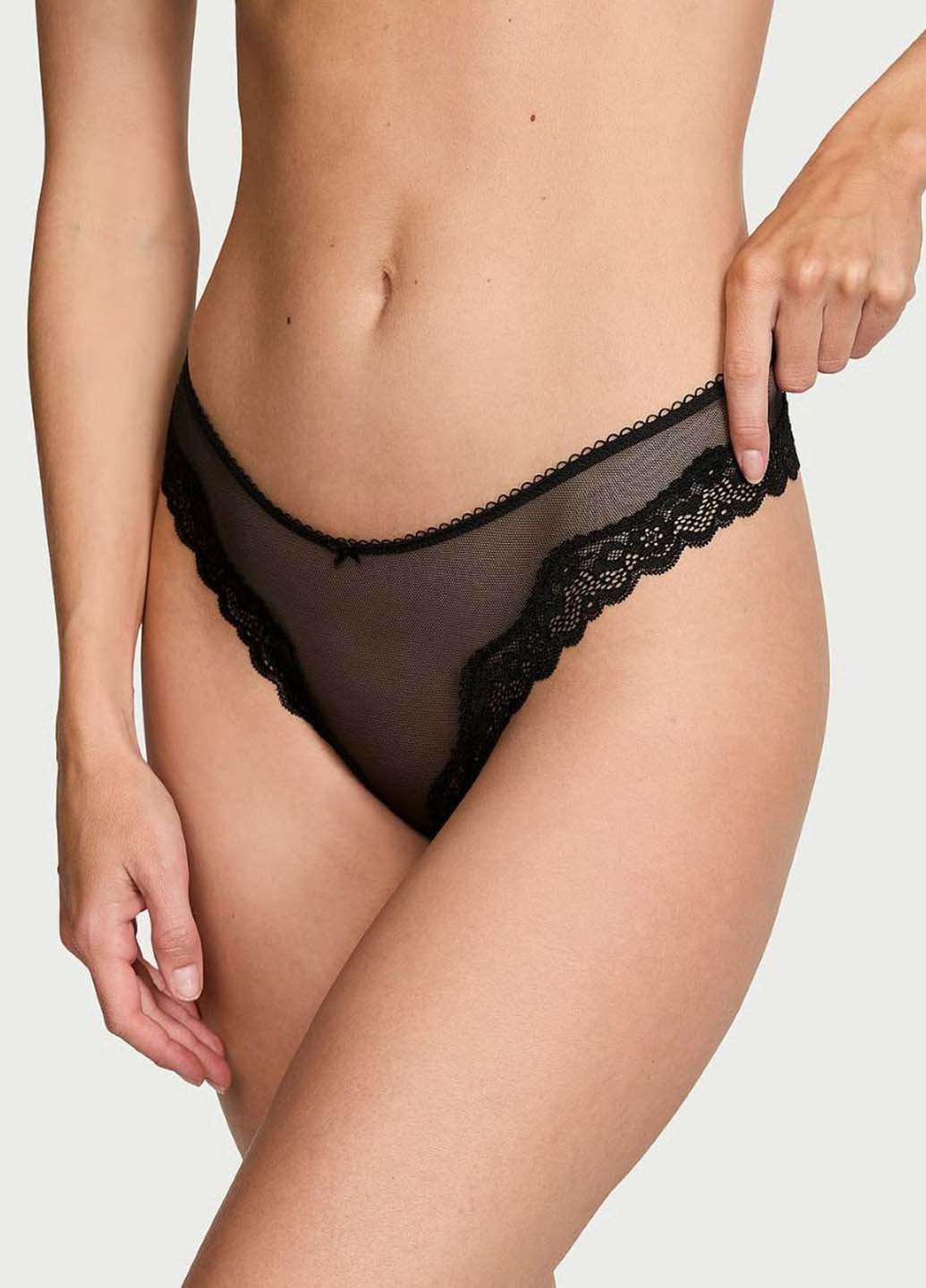 Черный демисезонный комплект (бюстгальтер, трусики) Victoria's Secret