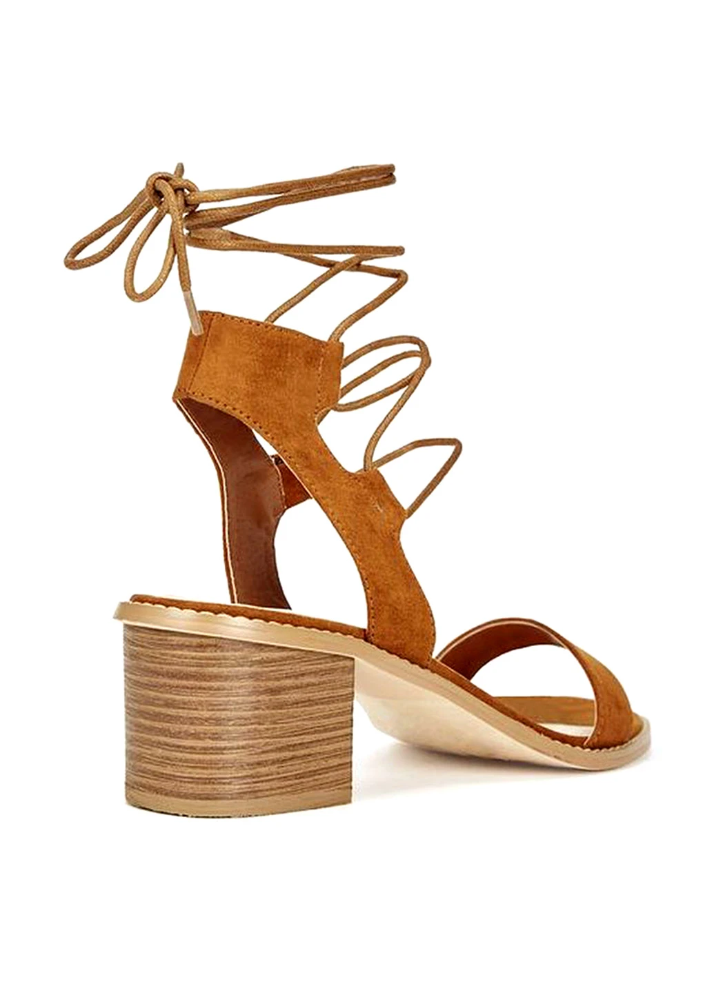 Рыжие босоножки JustFab на шнурках