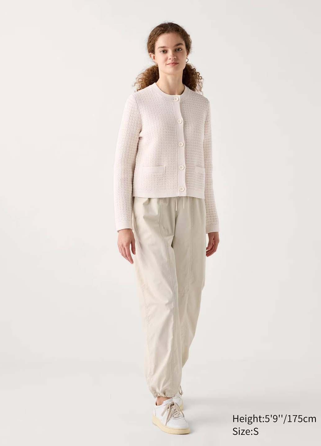 Молочный демисезонный кардиган Uniqlo