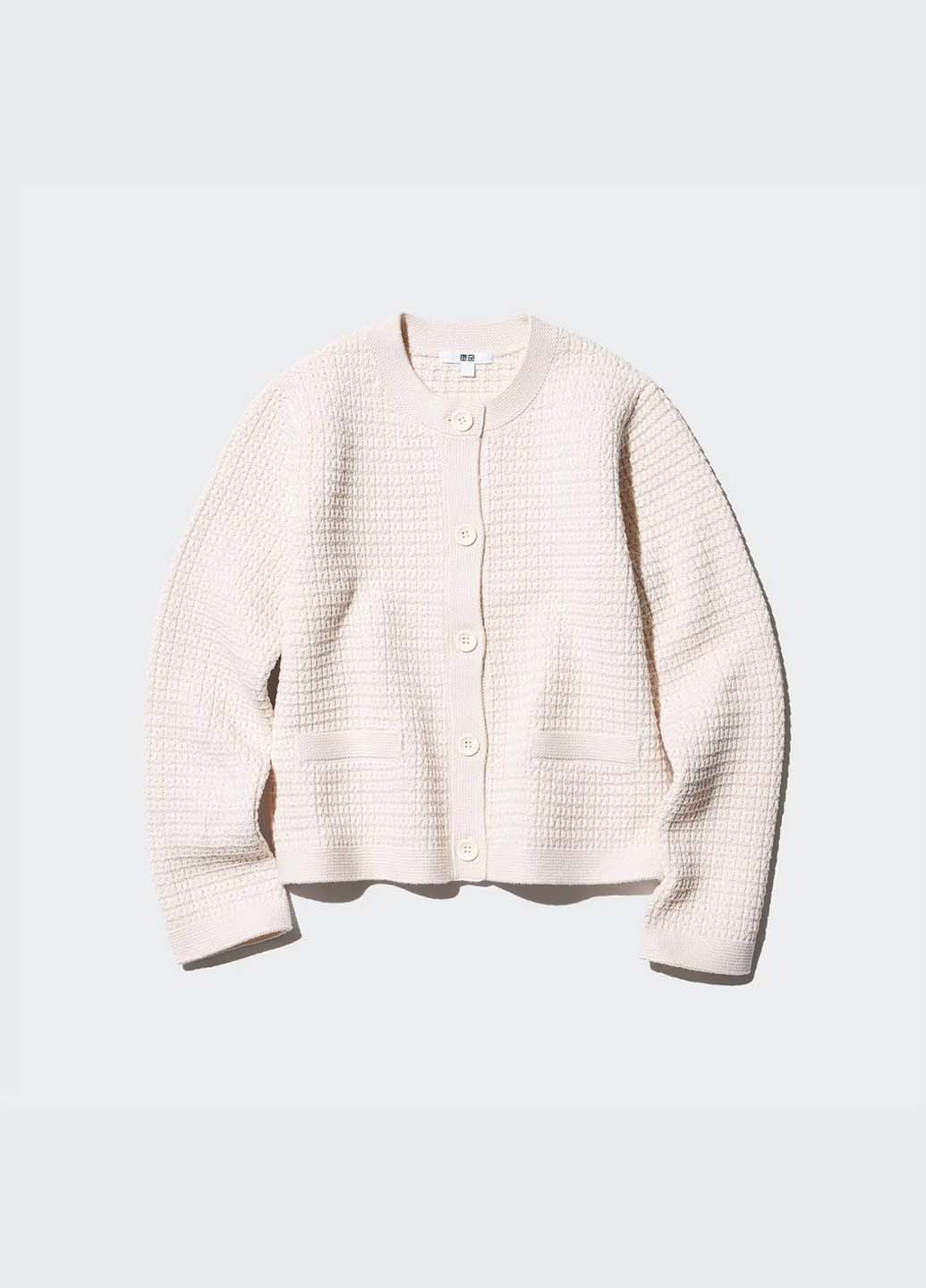 Молочный демисезонный кардиган Uniqlo