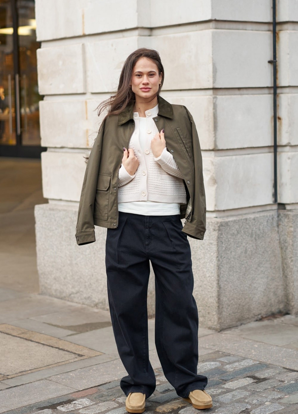 Молочный демисезонный кардиган Uniqlo