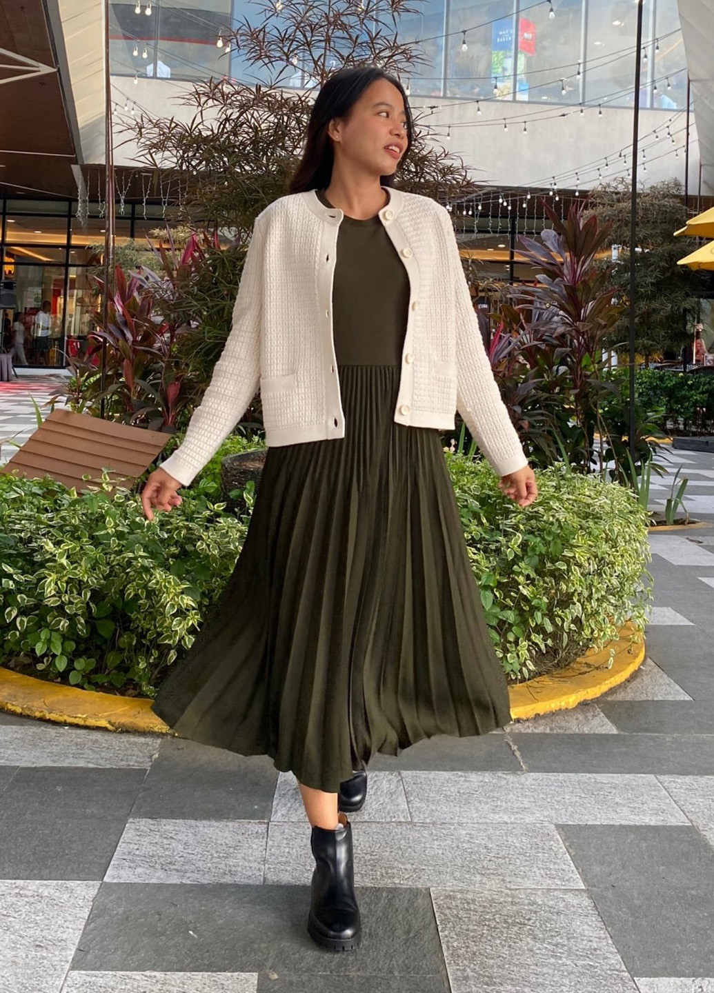 Молочный демисезонный кардиган Uniqlo