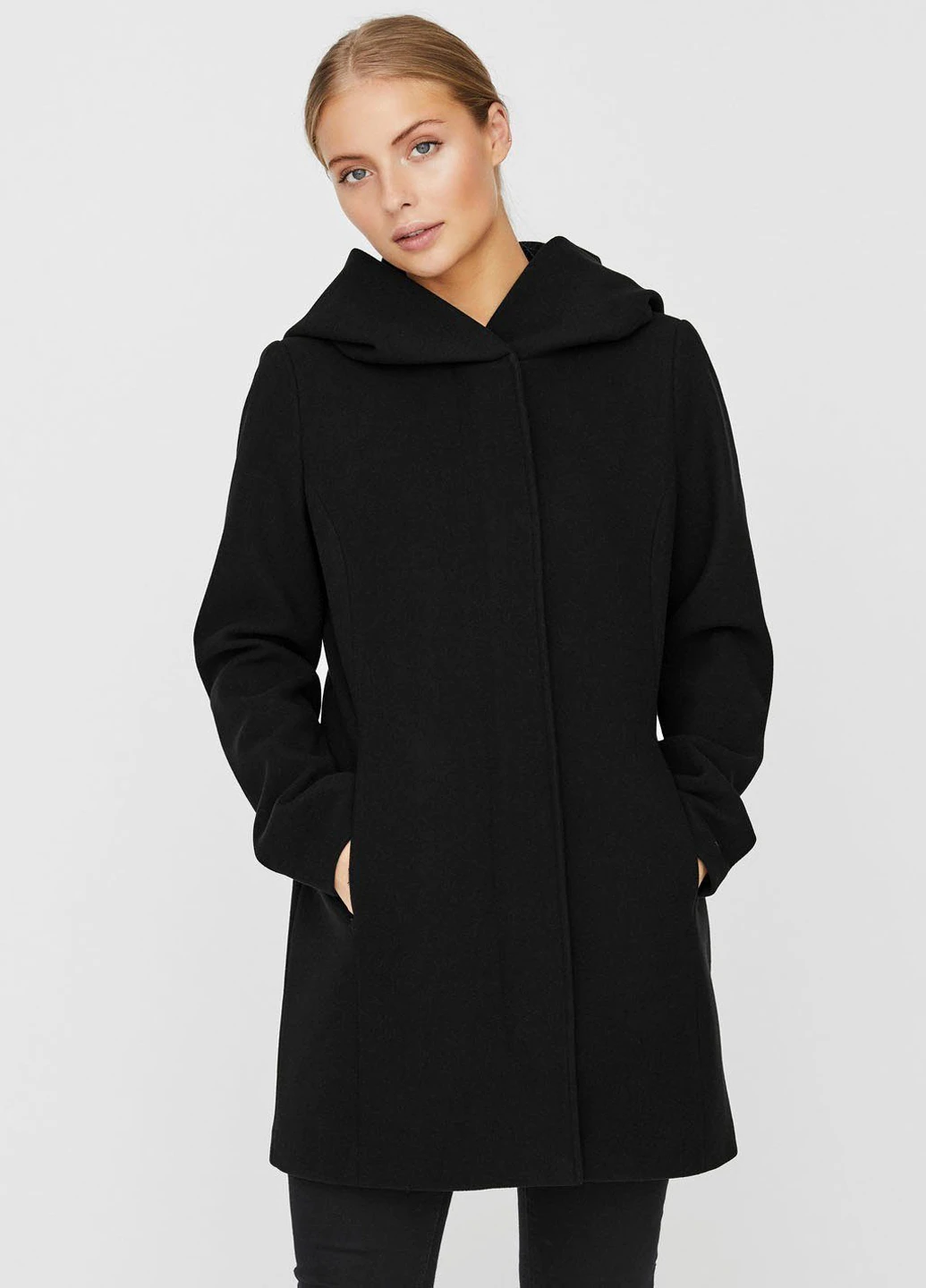 Черное демисезонное Пальто Vero Moda