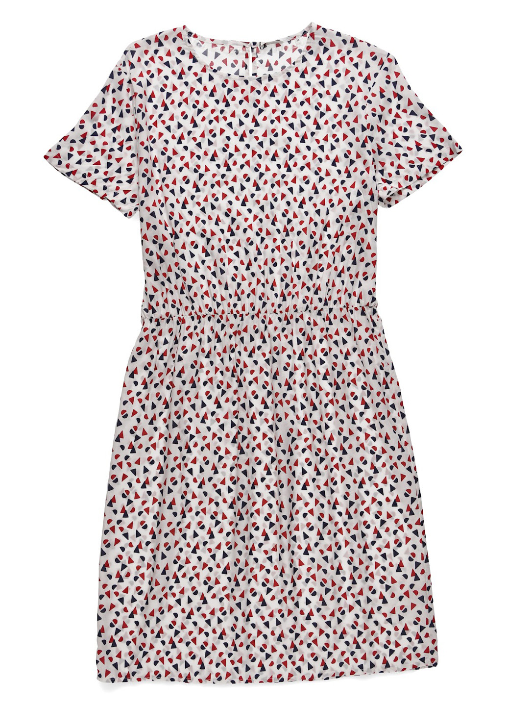 Белое кэжуал платье Seidensticker с геометрическим узором