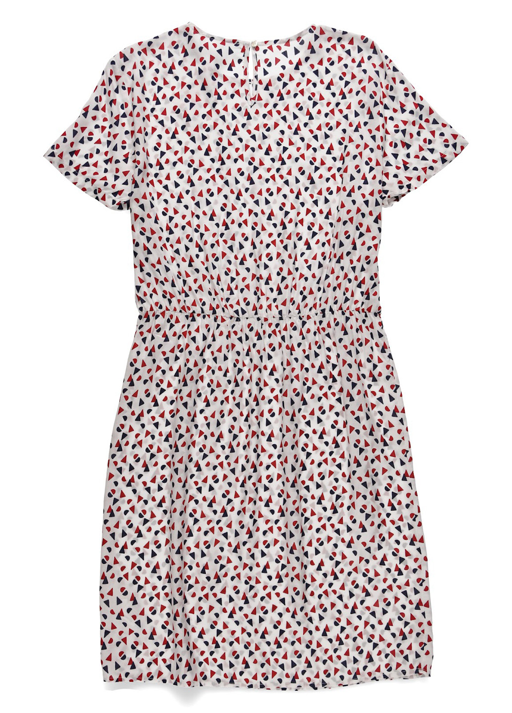 Белое кэжуал платье Seidensticker с геометрическим узором