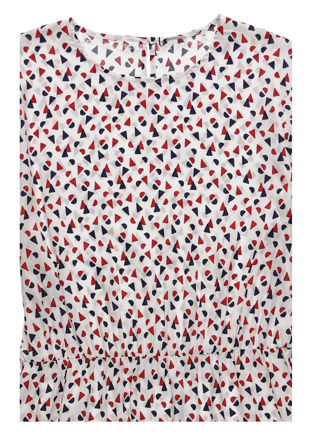 Белое кэжуал платье Seidensticker с геометрическим узором