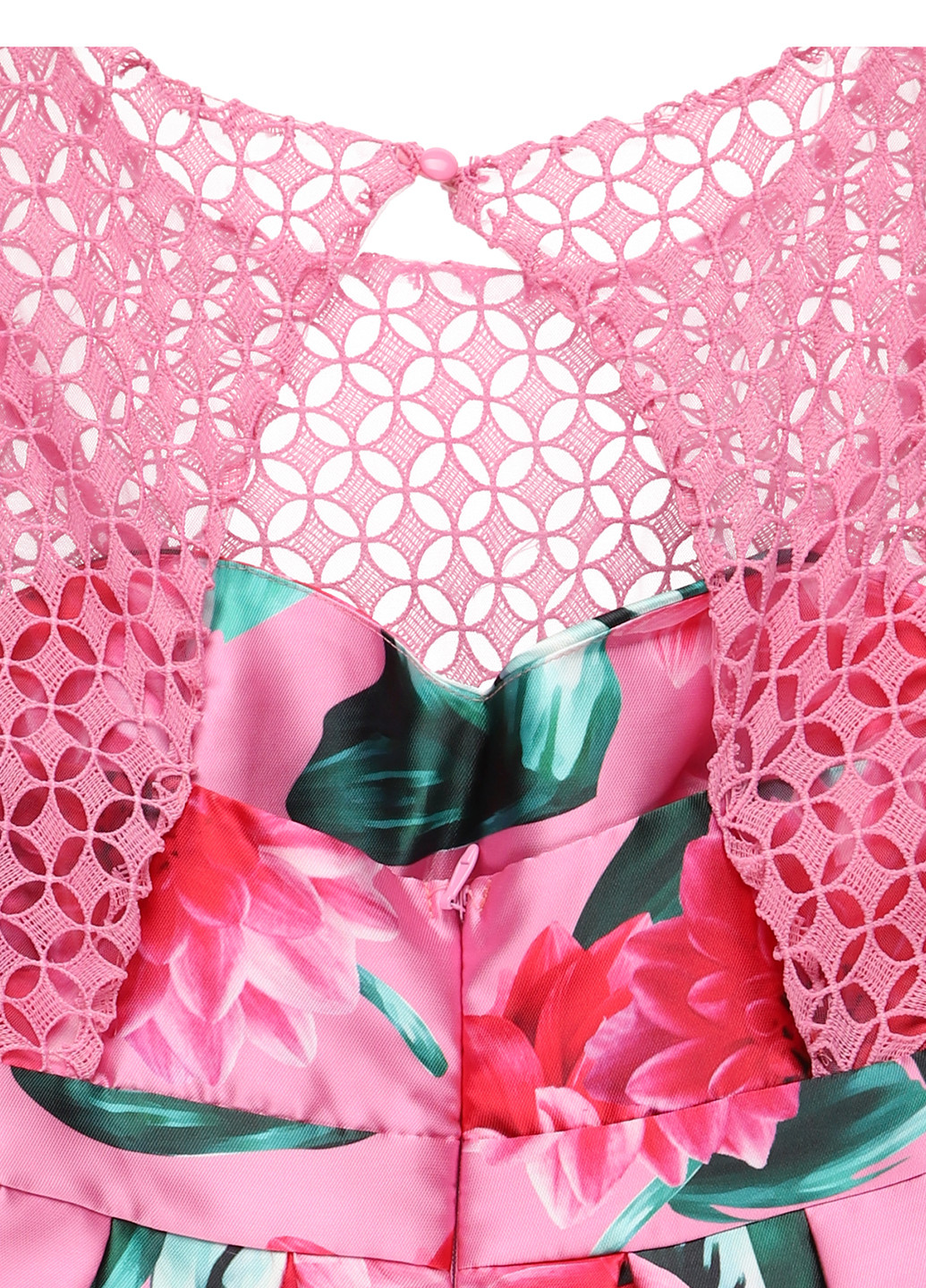 Розовое праздничный платье колокол Apart с цветочным принтом