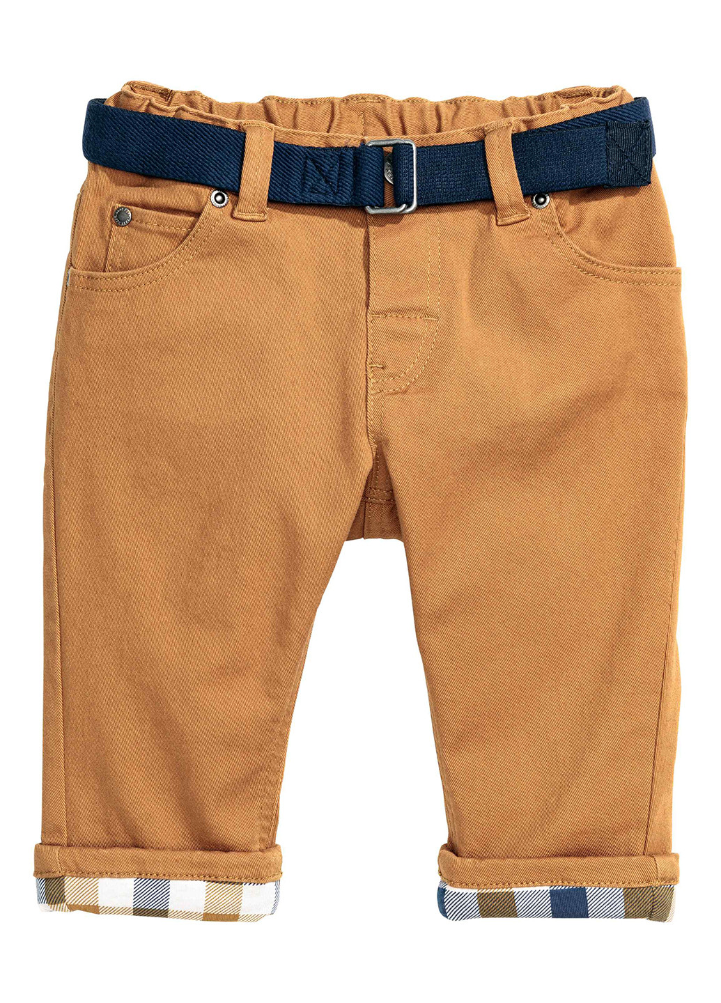 Песочные кэжуал демисезонные брюки со средней талией H&M