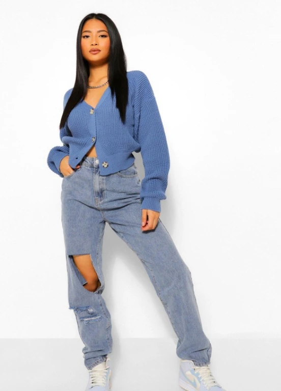 Світло-синій демісезонний светр Boohoo