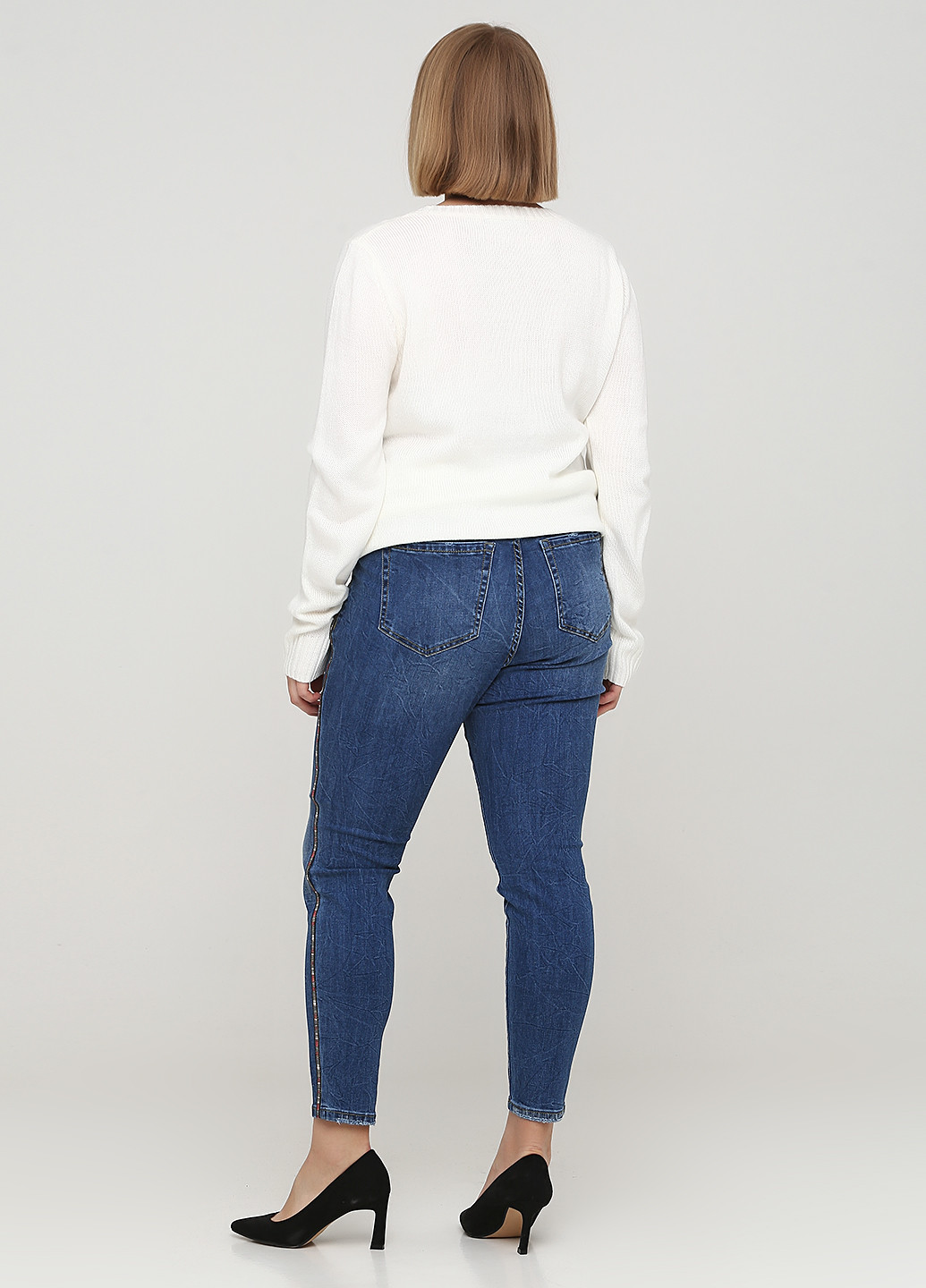 Синие демисезонные скинни джинсы Lane Bryant