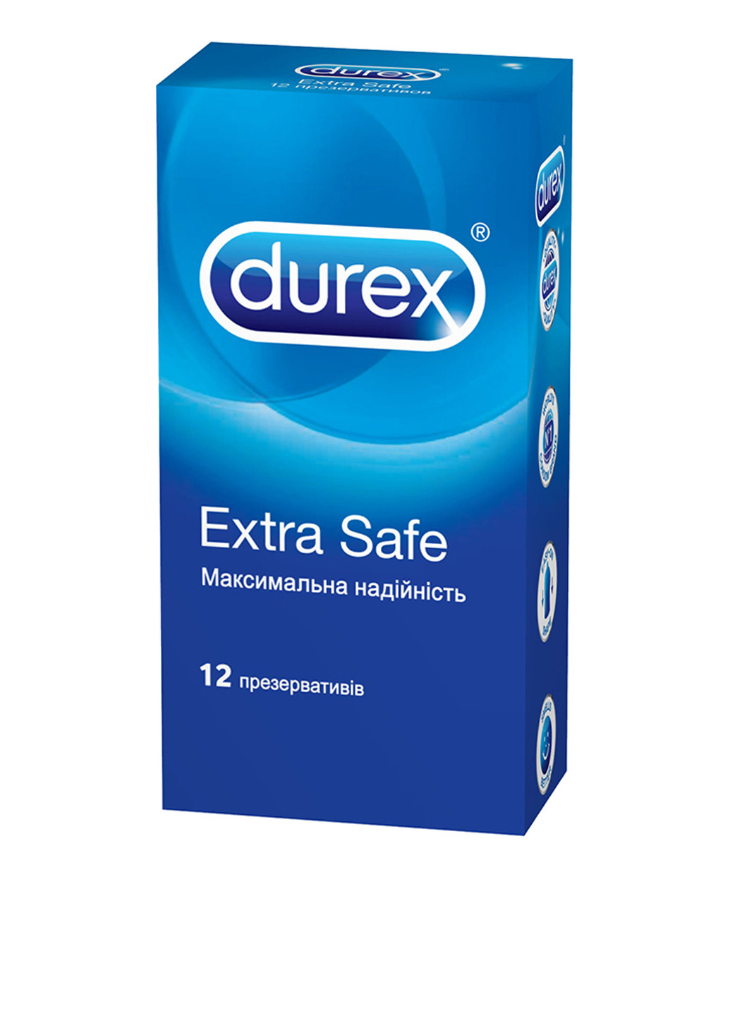 Презервативы латексные с силиконовой смазкой Extra Safe (12 шт.) Durex (79334647)