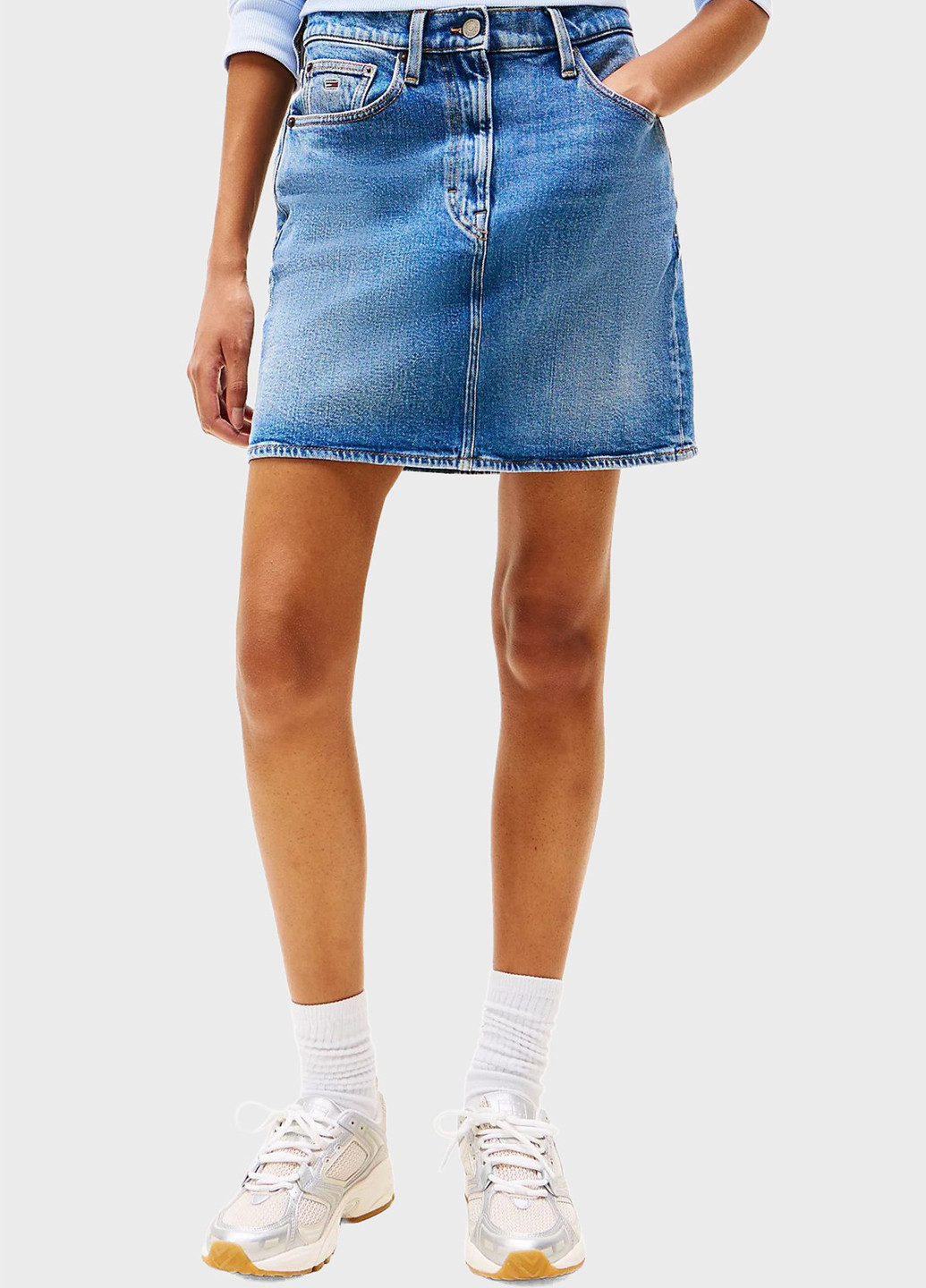 Синяя джинсовая варенка юбка Tommy Jeans