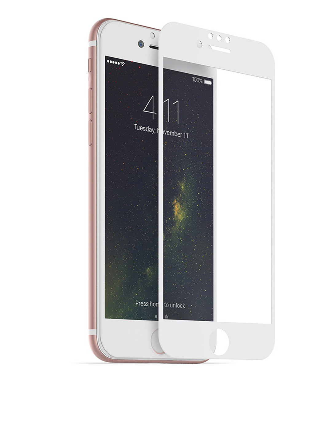 Стекло защитное 3D для iPhone 6/6s white CAA (79992019)