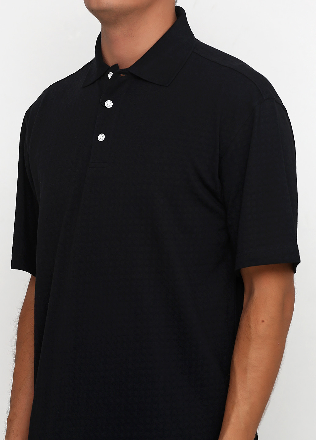 Черная футболка-поло для мужчин Ashworth фактурная
