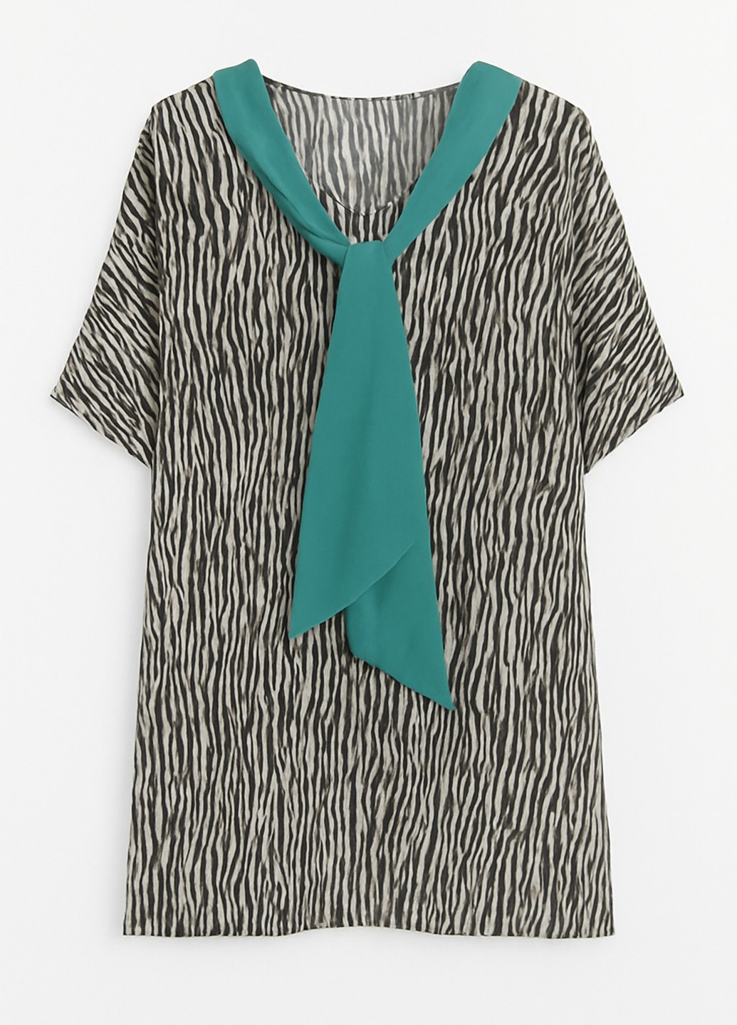 Комбінована кежуал сукня а-силует Sassofono з абстрактним візерунком