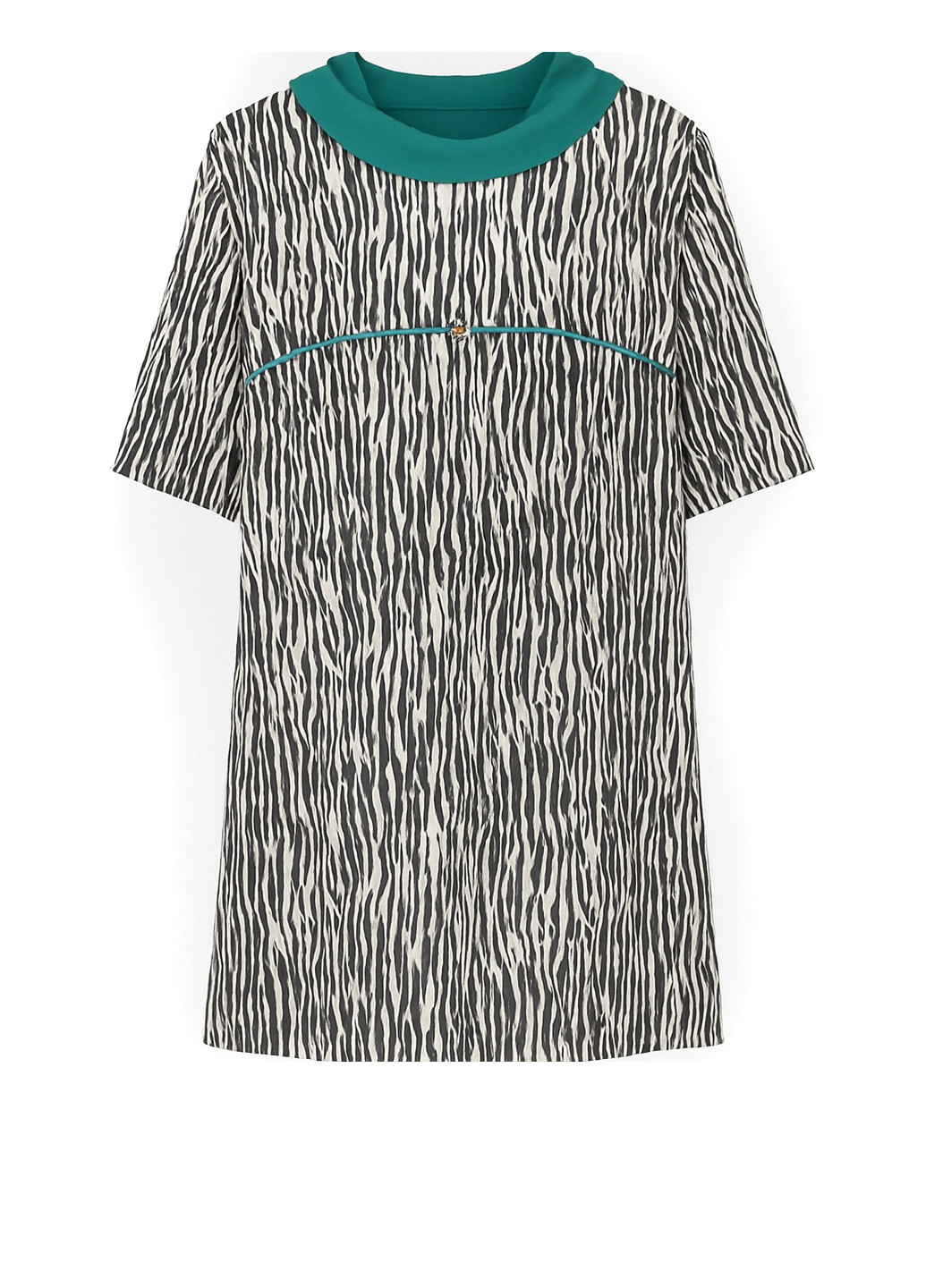 Комбінована кежуал сукня а-силует Sassofono з абстрактним візерунком